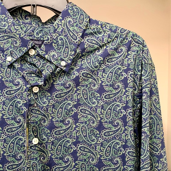 Daniel Cremieux Long Sleeve Paisley Button Shirt L - Picture 3 of 7